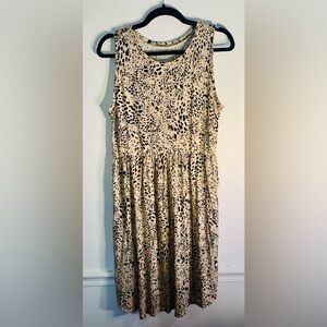 24/7 boho festive Leopard Print Sleeveless Dress Women’s size S